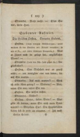 Siebenter Auftritt. Die Gräfinn Orsina. Odoardo Galotti.