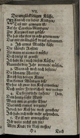 VII. Die unglückseligen Küsse