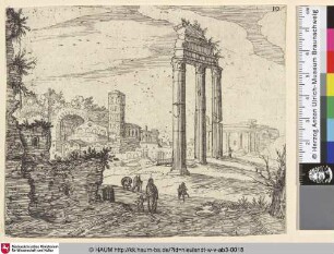[Dioskurentempel; Temple of Castor and Pollux and Basilica of Constantia; Tempel van Castor en Pollux en de basilica van Constantijn]