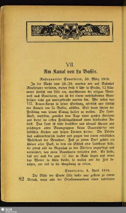 VII. Am Kanal von La Bassée