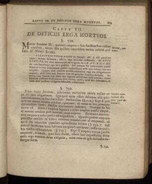 Caput VII. De Officiis Erga Mortuos