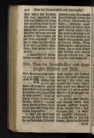 XXI. Von der Freundlichkeit und Leutseligkeit Gottes und Jesu.