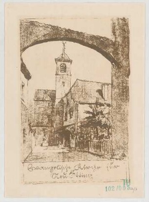 Fischer, Theodor; Neuötting; Ev. Kirche - Perspektive