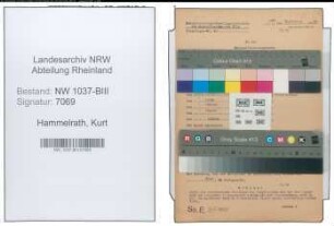 Entnazifizierung Kurt Hammelrath , geb. 03.06.1905 (Kurdirektor)