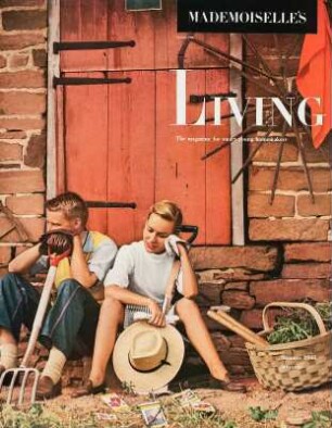 Modeaufnahme, Modell Eunice Sherman und der Künstler Dubois, Tearsheet, Cover (Living)