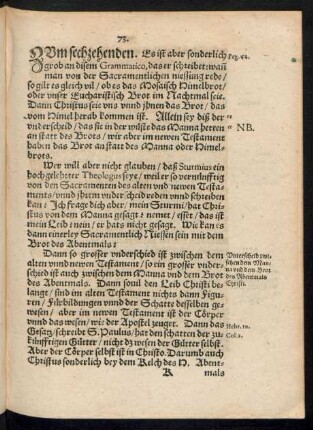 Zum sechzehenden.