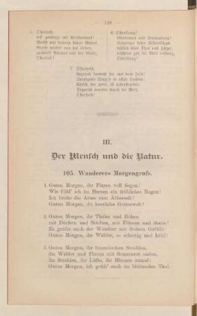 III. Der Mensch und die Natur