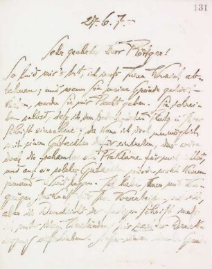 Brief an Karl Röttger