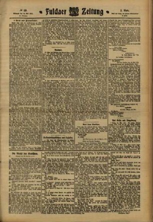 Zweite Ausgabe vom Mittwoch, den 24. Mai 1911.