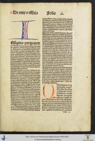 Tractatus de ente et essentia.