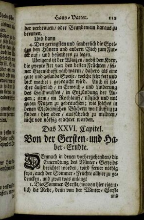 Das XXVI. Capitel. Von der Gersten- und Haber-Erndte