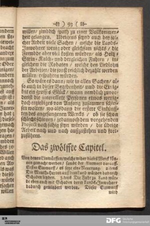 Das zwölffte Capitel.