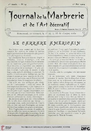 Nr. 13 (1er Mai 1904)