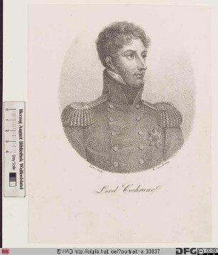 Bildnis Thomas Cochrane, 1831 10. Earl of Dundonald