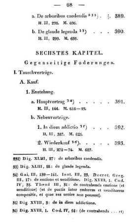 Sechstes Kapitel. Gegenseitige Foderungen