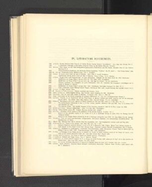IV. Literature References.