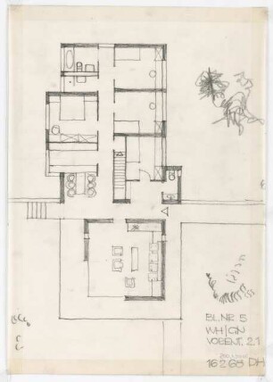 Wohnhaus Dr. Gnichwitz, Herten Vorentwurf 2.1: Grundriss