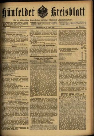 Ausgabe vom Donnerstag, den 05. Juni 1919.
