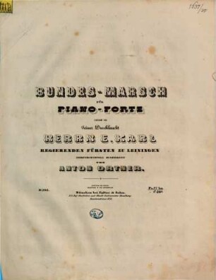 Bundes-Marsch : für Piano Forte
