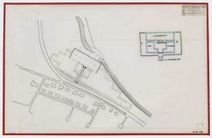 Verkehrsmuseum (nicht realisiert) – Variante III: Lageplan, Grundriss. Berlin-Charlottenburg, Wandalenallee/Jafféstraße