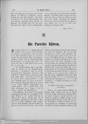 Die Parochie Kühren