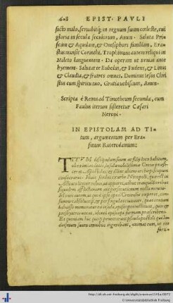 In Epistolam ad Titum argumentum.