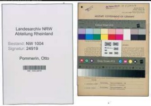 Entnazifizierung Otto Pommerin , geb. 13.01.1903 (Monteur)