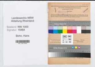 Entnazifizierung Hans Bohn, geb. 23.01.1909 (Rechtsanwalt)