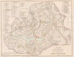 Plan of the compounds in the cantonment of Ootacamund