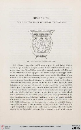 1: Sfinge e satiri in un cratere della collezione Vagnonville