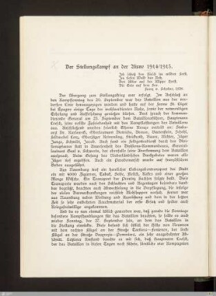 Der Stellungskampf an der Aisne 1914/1915