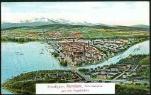 Kreuzlingen, Konstanz, Petershausen aus der Vogelschau