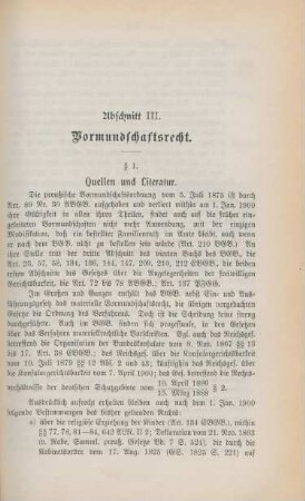 Abschnitt III. Vormundschaftsrecht.