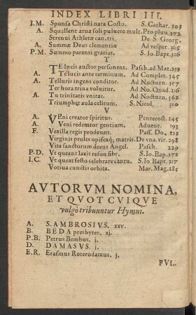 Autorum Nomina ...
