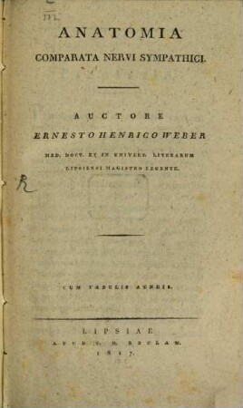 Anatomia comparata nervi sympathici : cum tabulis aeneis