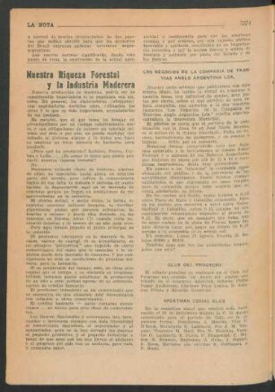 Nuestra riqueza forestal y la industria maderera