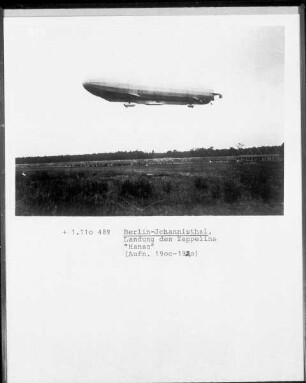 Berlin-Johannisthal, Landung des Zeppelins "Hansa"