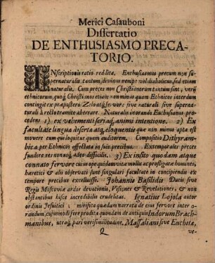 Jo. Frid. Mayeri ... De Pietistis Ecclesiae Veteris Commentatio ad Theologum hac aetate Principem Dn. Jo. Benedictum Carpzovium