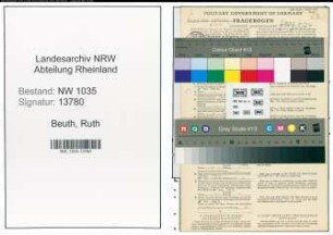 Entnazifizierung Ruth Beuth , geb. 30.05.1921 (Kontoristin)