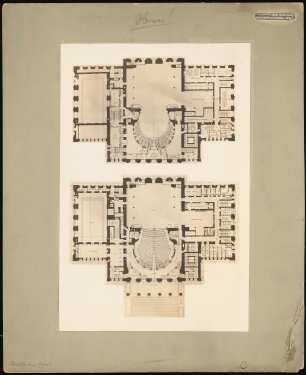 Schauspielhaus, Berlin Umbau: Grundriss Saalgeschoss, 1. Rang