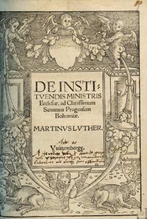 De Institvendis Ministris Ecclesiae : ad Clarissimum Senatum Pragensem Bohemiae