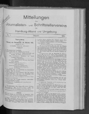 Nr. 7. : Oktober. 1913.