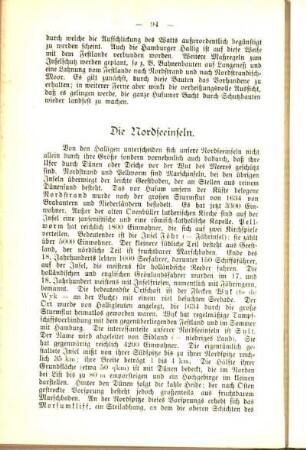 Die Nordseeinseln.