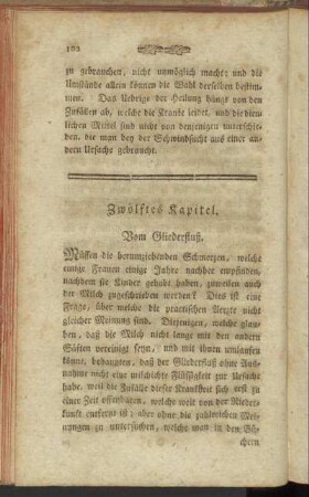 Zwölftes Kapitel. Vom Gliederfluß.