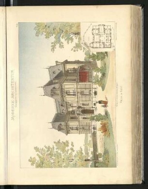 Villa in Genf. M. M. Milleret & Diodati, Architekten. Grundriss Erdgeschoss