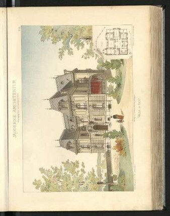 Villa in Genf. M. M. Milleret & Diodati, Architekten. Grundriss Erdgeschoss