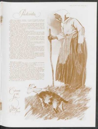 Pastorela : Dibujo al carbón de Alonso