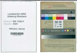 Entnazifizierung Aenne Hillmann , geb. 01.09.1901 ()