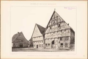 Wohnhäuser, Ritterstraße, Rinteln: Ansicht (aus: Denkmäler Deutscher Renaissance, hrsg. v. K.E.O. Fritsch, 4.Bd., 1891)