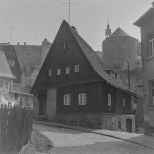 Bautzen : Bautzen. Hexenhäusel, Vor der Fischerpforte 6. Straßenansicht